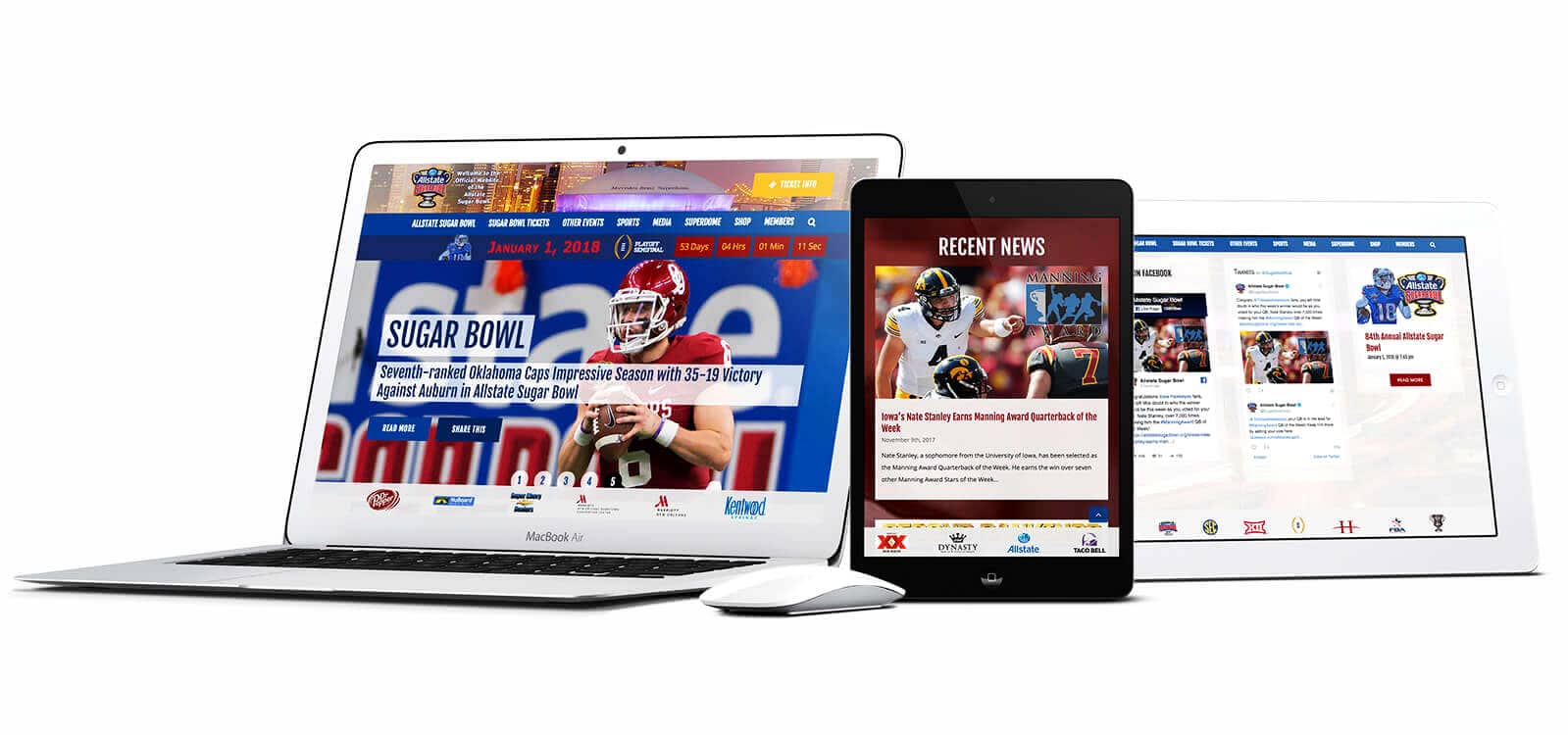 Allstate Sugar Bowl Web Design