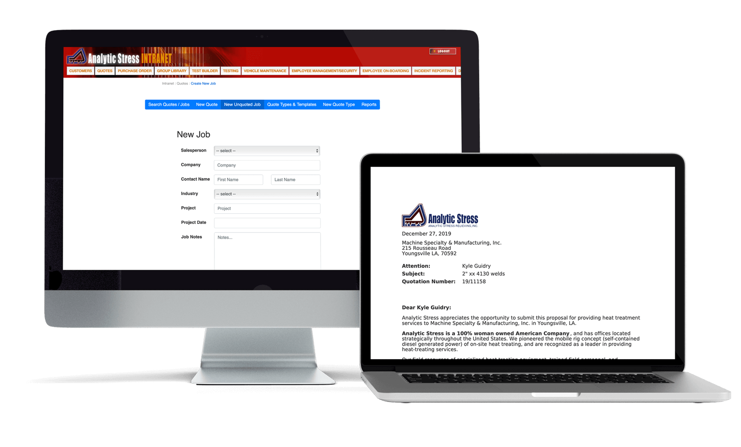 Analytic Stress Intranet Development