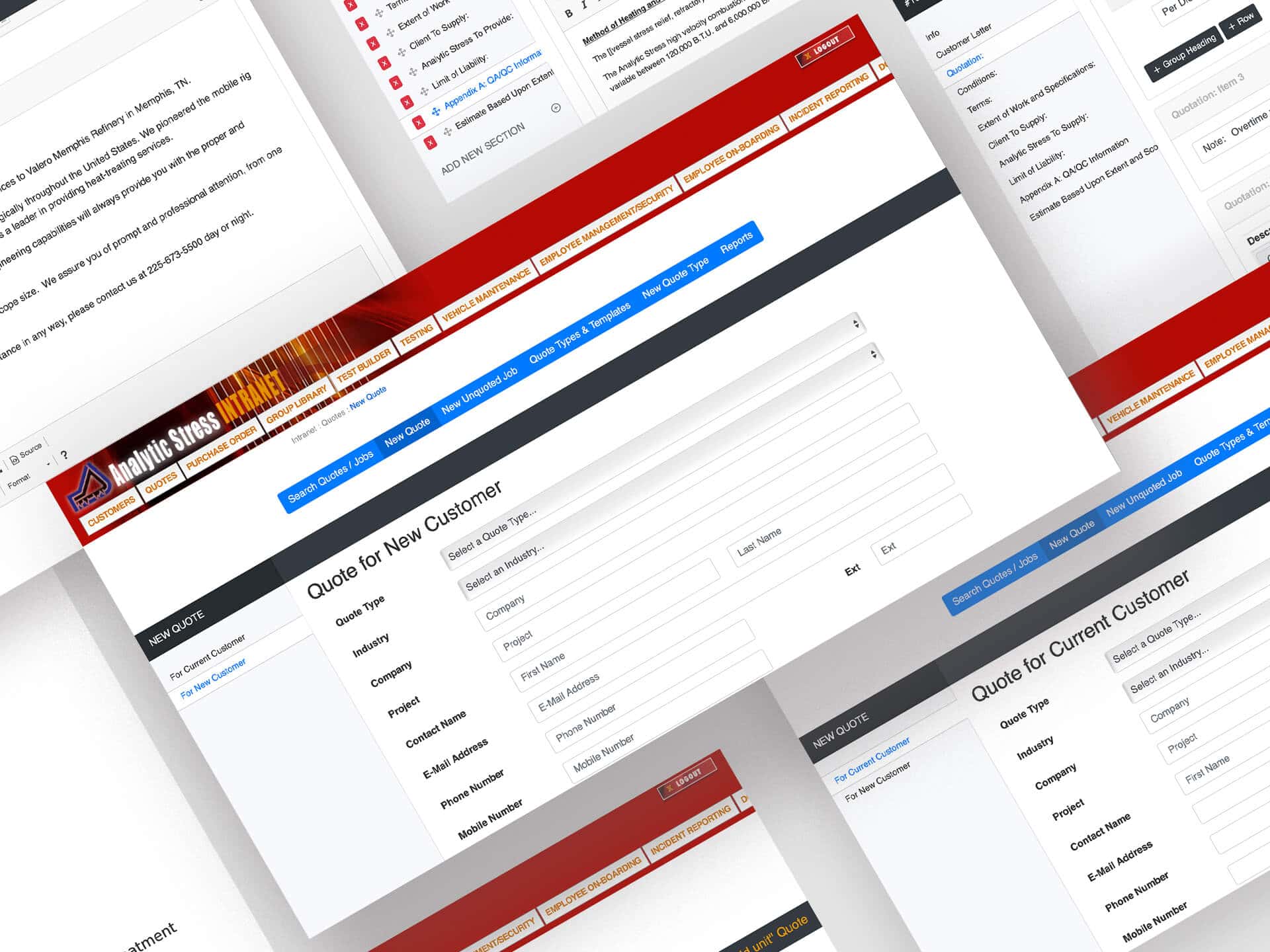 Custom Quote Development Application for Analytic Stress Employees to Create and Print Uniformly Formatted Quotes