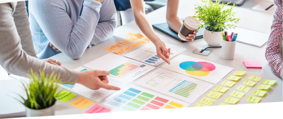 Team Reviewing Marketing Reports