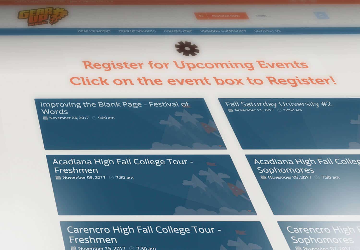 Gear Up Register for Events