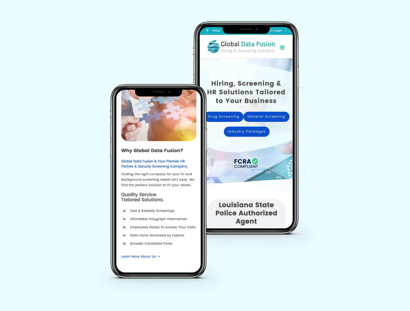 Mobile Website Design Global Data