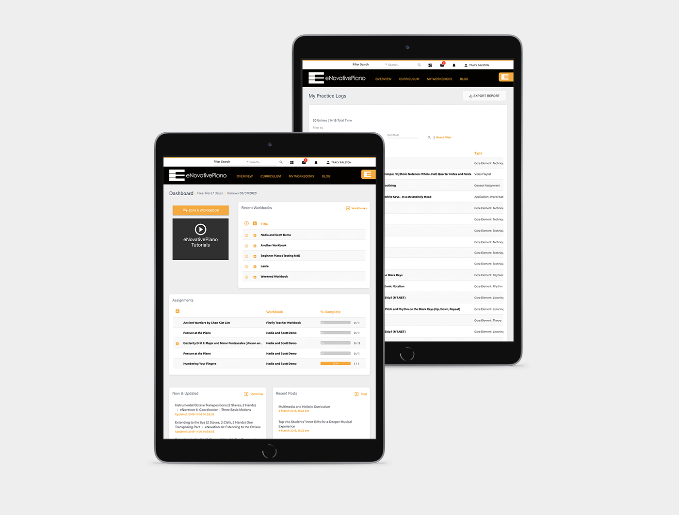 mobile custom application development for eNovativePiano