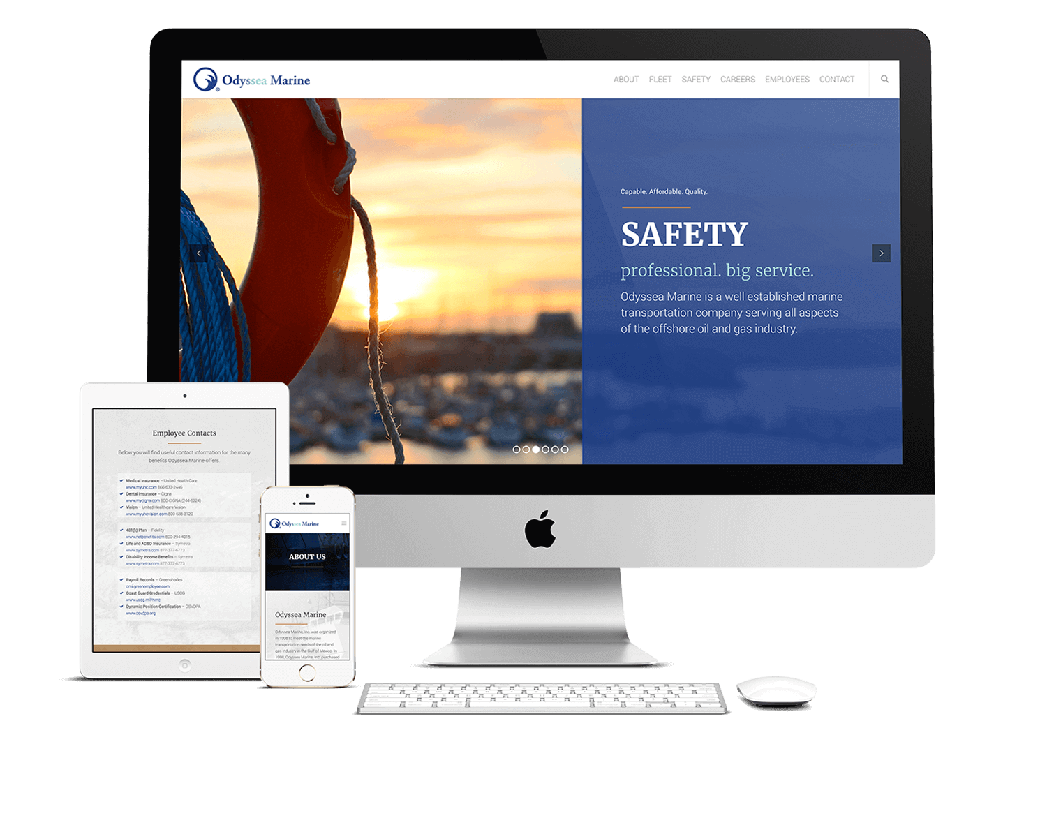 Odyssea Marine Responsive Tugboat Website Design