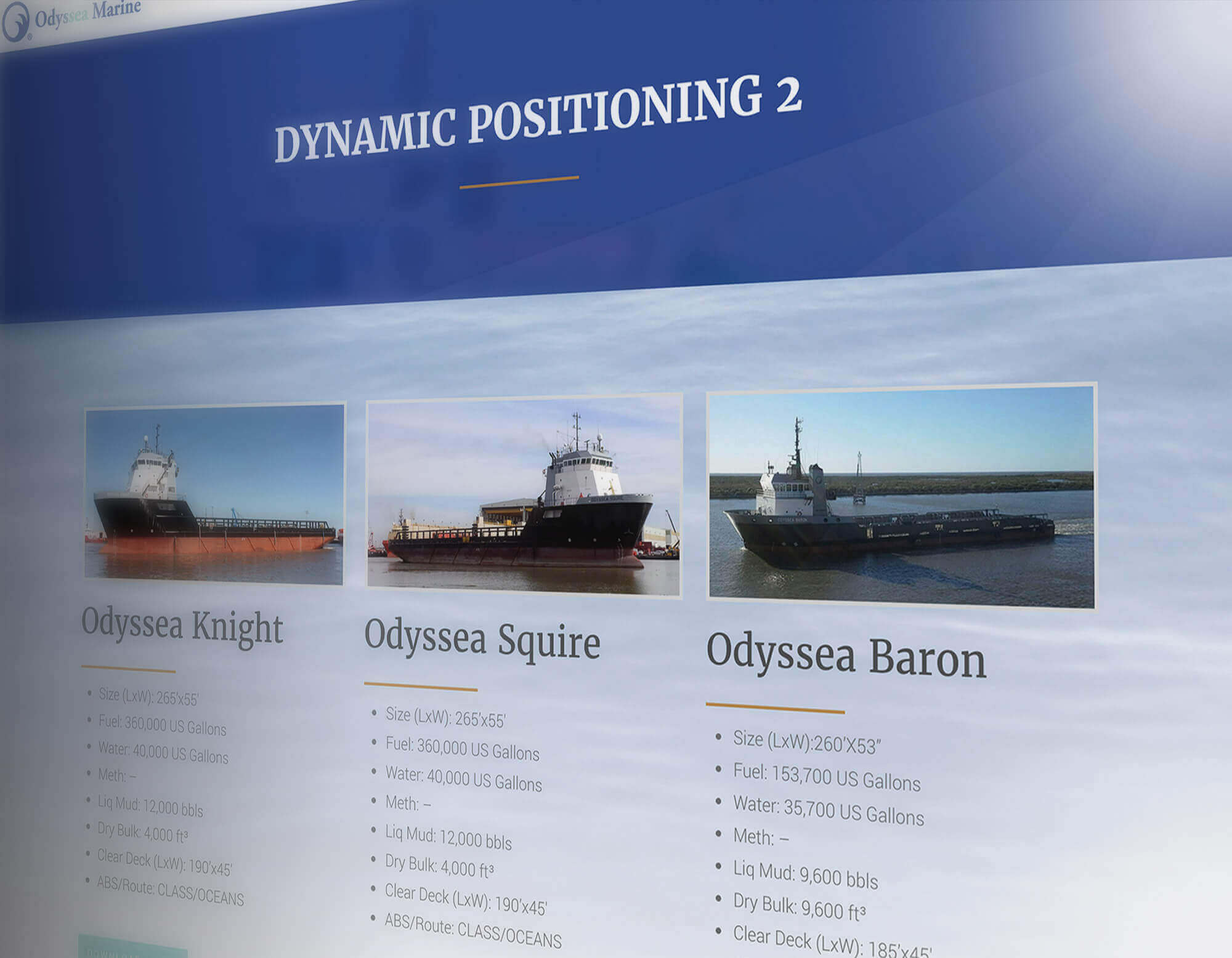 Our Fleet Website Page