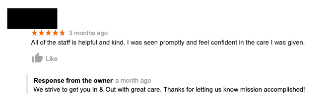 positive review example