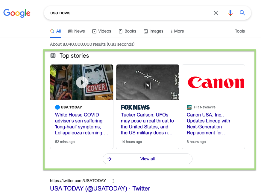 news structured data screenshot news structured data screenshot