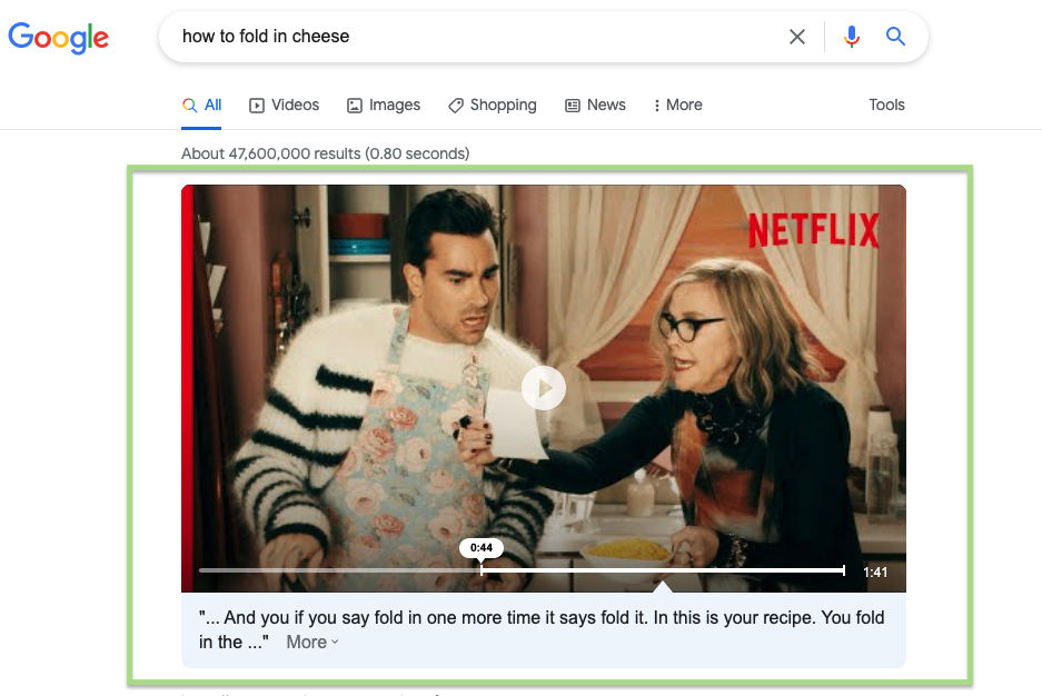 video structured data screenshot video structured data screenshot