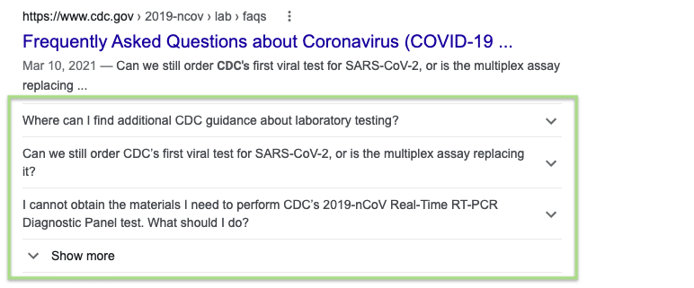 faq structured data screenshot faq structured data screenshot