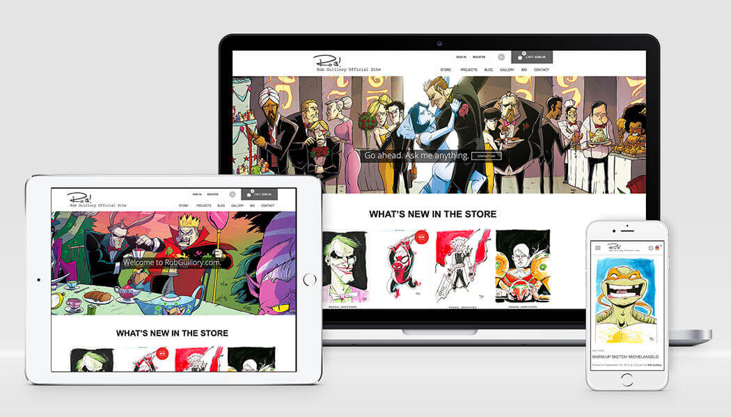 Showcase Devices Rob Guillory Website Design