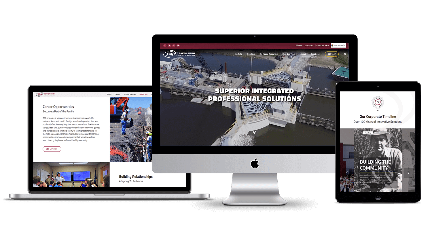 T. Baker Smith Responsive Website Design Mockup