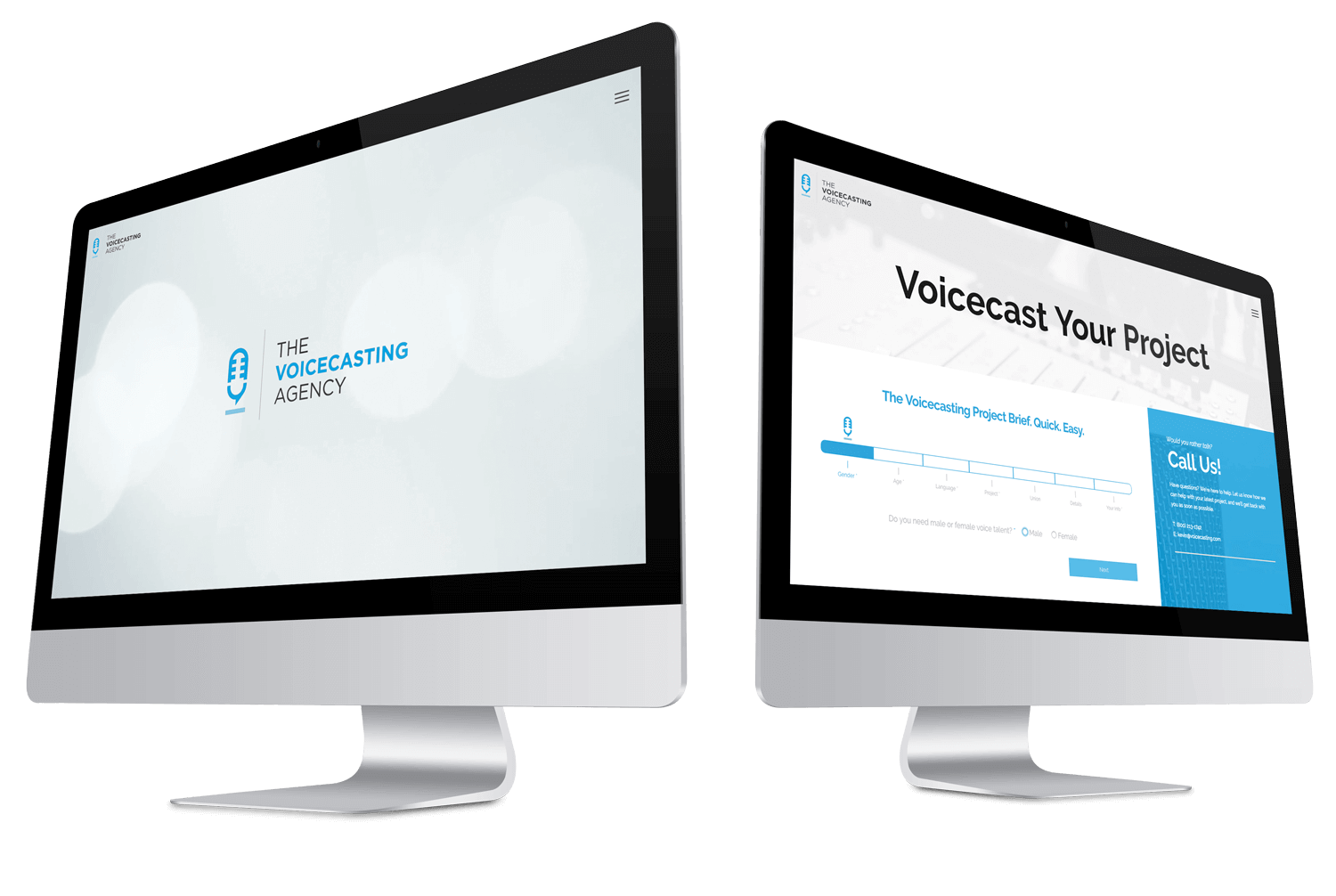 Voice Casting web mockup