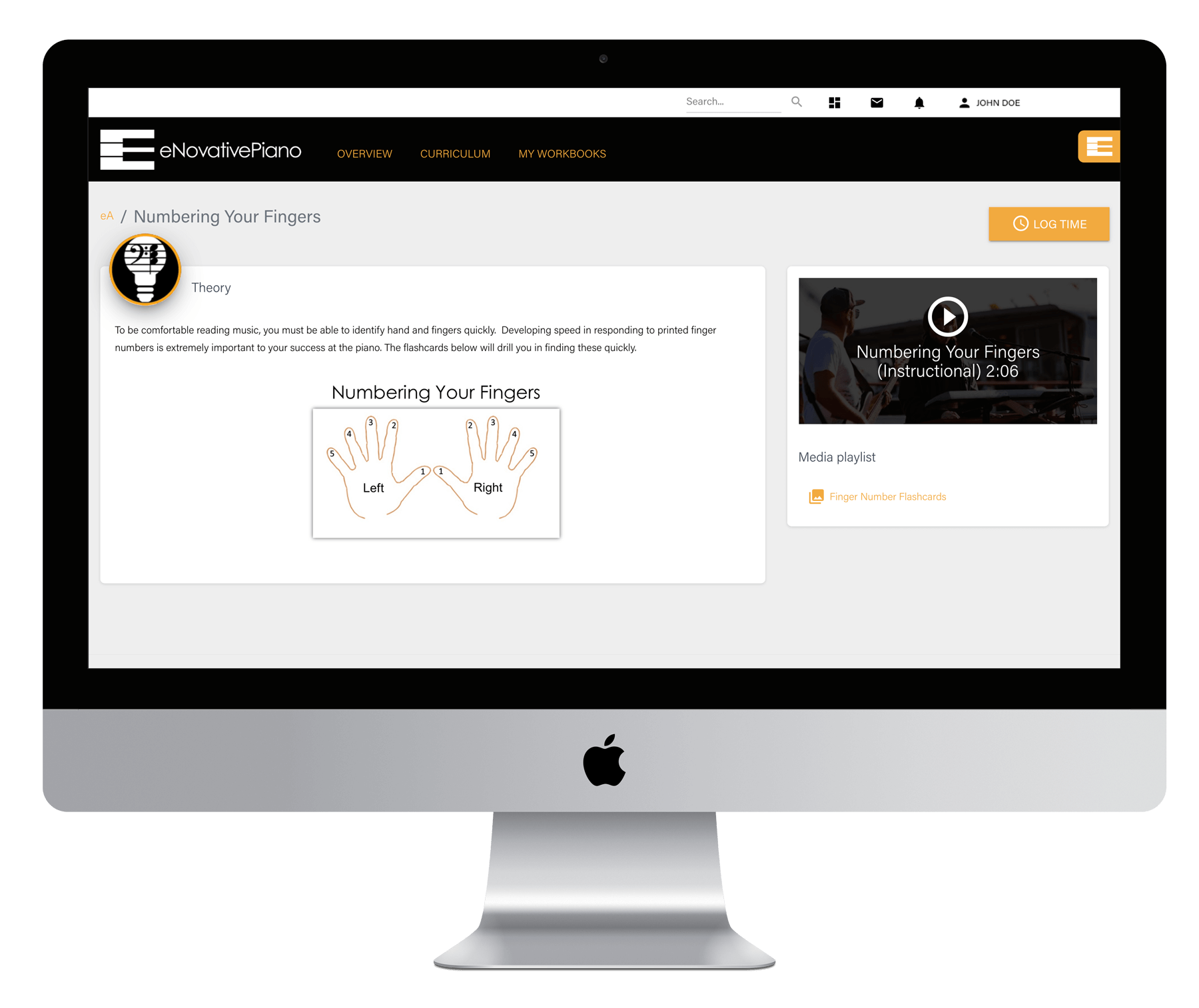 eNovativePiano Custom Application Development Mockup