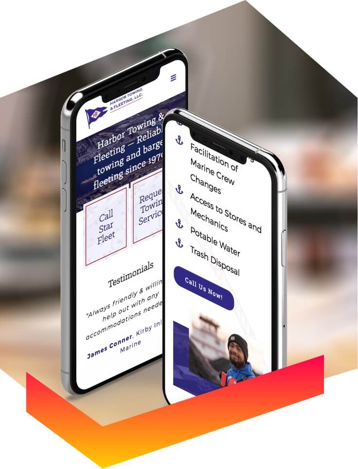 harbor towing mobile web design