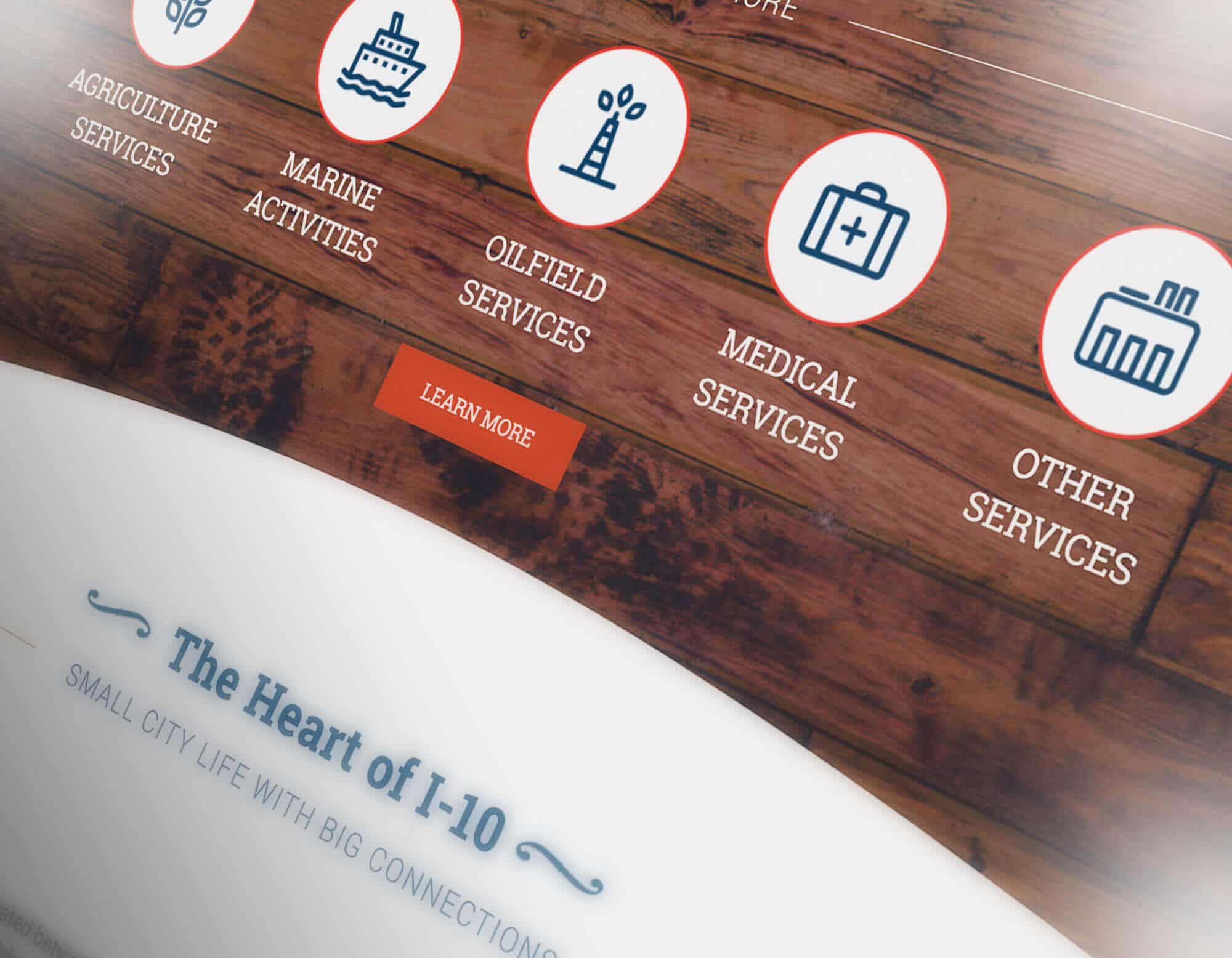 Website Design Services for Jeff Davis Parish key industries page