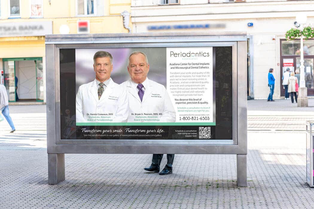 periodontics bus stop advertising