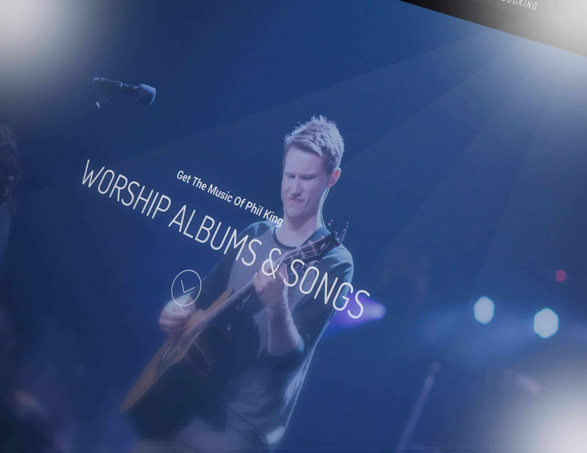 Website Design Services for Phil King song page